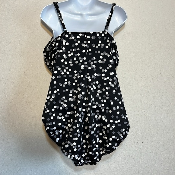 Trimshaper Womens Polka Dot One Piece Swimsuit Size 18W - Picture 8 of 13